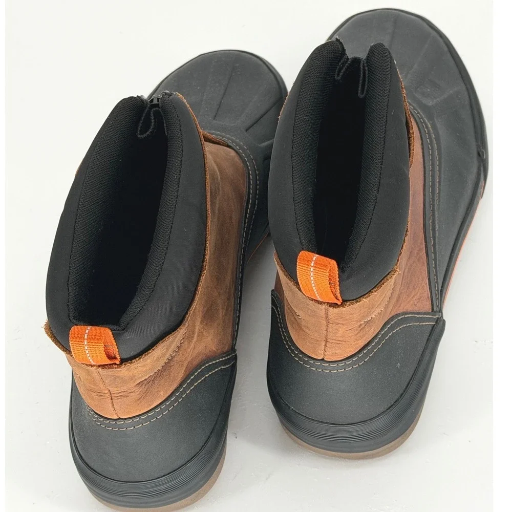 Clarks Bowbury Zip  Brown Black Leather Rubber Duck Boots 13‎ Gorpcore 99-16